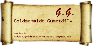 Goldschmidt Gusztáv névjegykártya